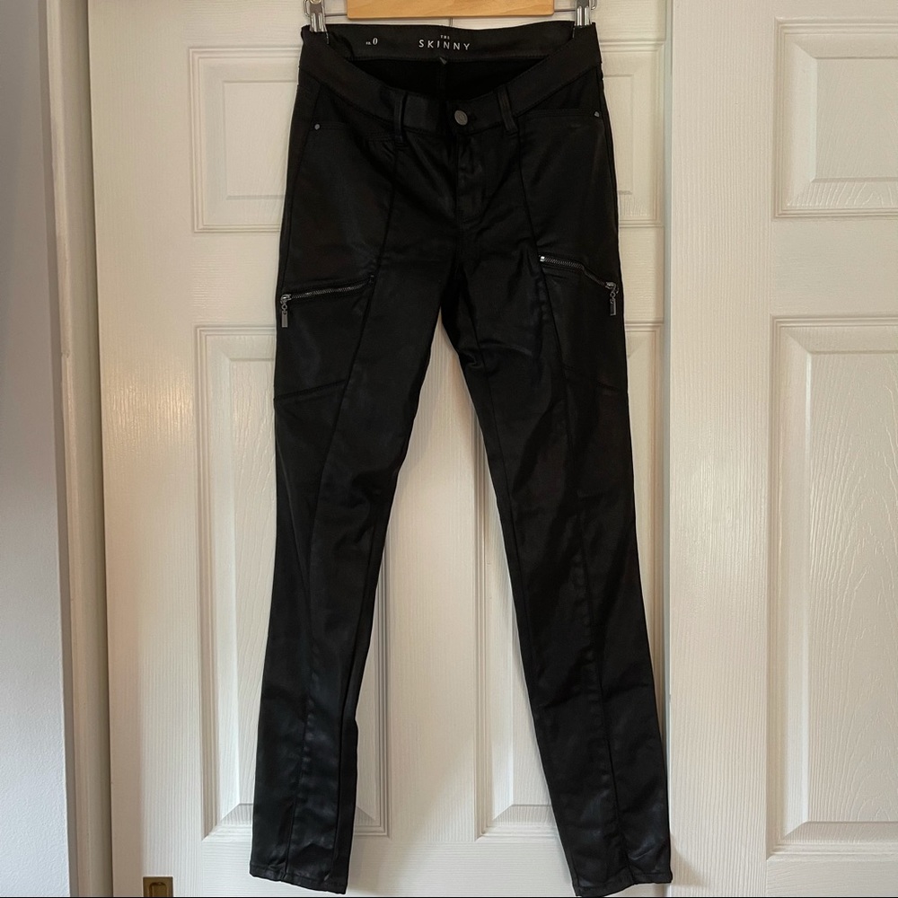 Black Faux Leather Skinnys